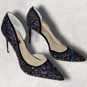 𝅺INC INTERNATIONAL CONCEPTS KENJAY D'ORSAY BLACK SEQUINED PUMPS, SIZE 9.5